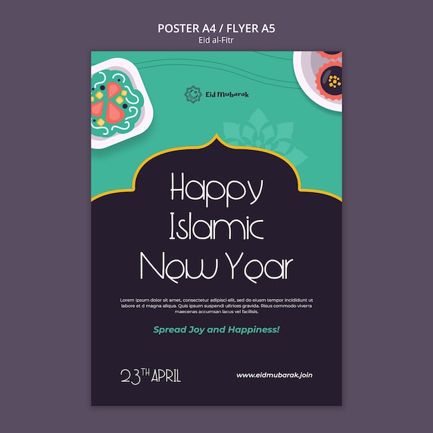 Free PSD eid al-fitr template design