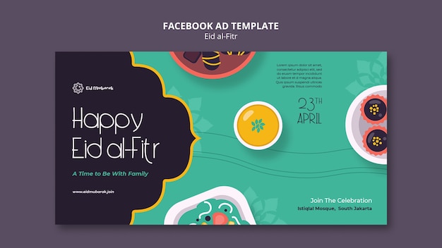 Free PSD eid al-fitr template design