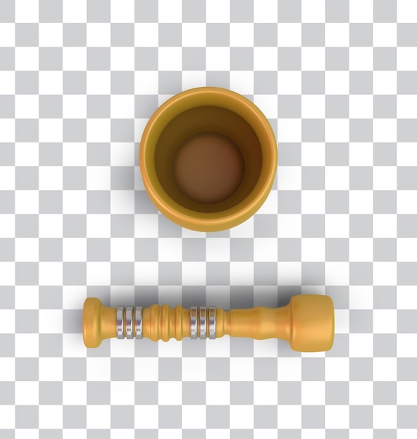 Free PSD eid mortar and pestle top view