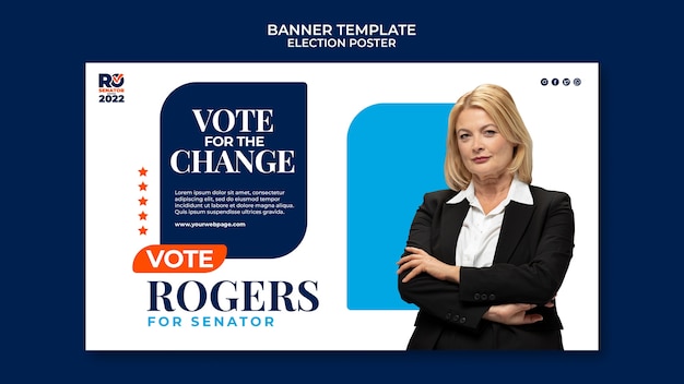 Election banner design template