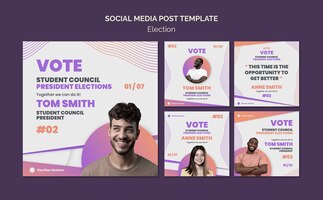 election instagram posts design template