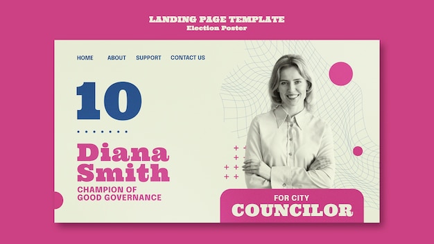Election landing page template