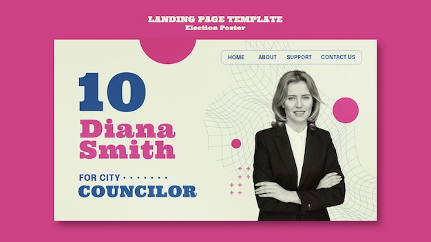 Election landing page template