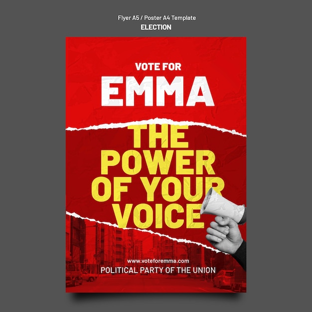 Election poster design template