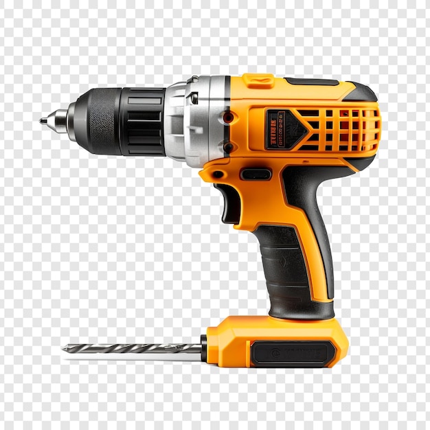 Free PSD electric drill isolated on transparent background