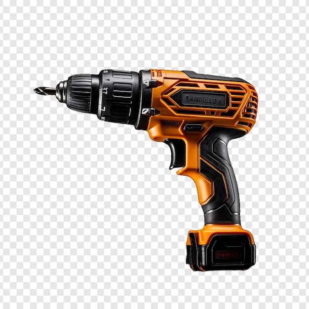 Free PSD electric drill isolated on transparent background