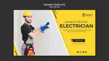 Free PSD electrician banner design