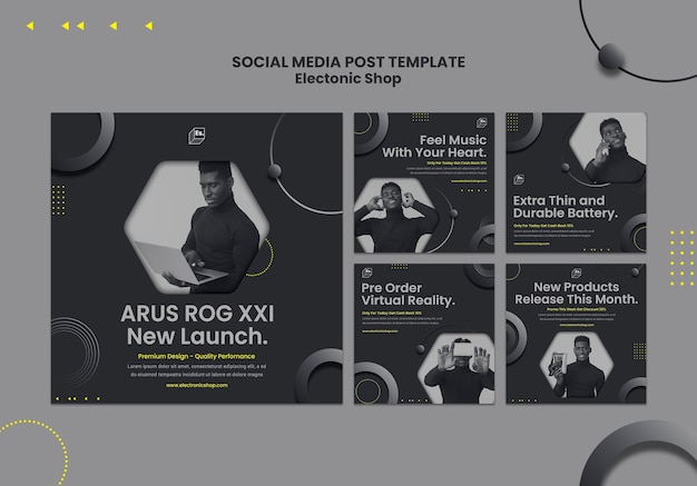 Electronic Shop Social Media Post Template â PSD Templates | Free Download