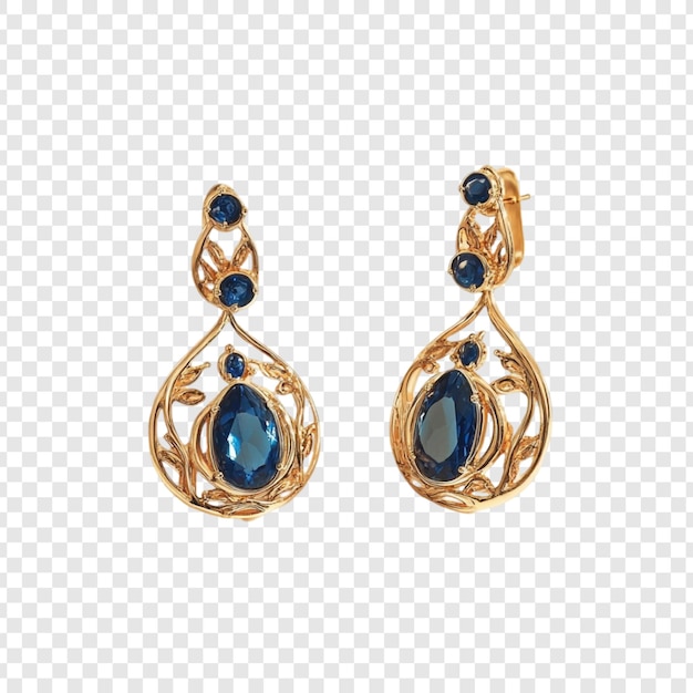 elegant blue sapphire and gold earrings