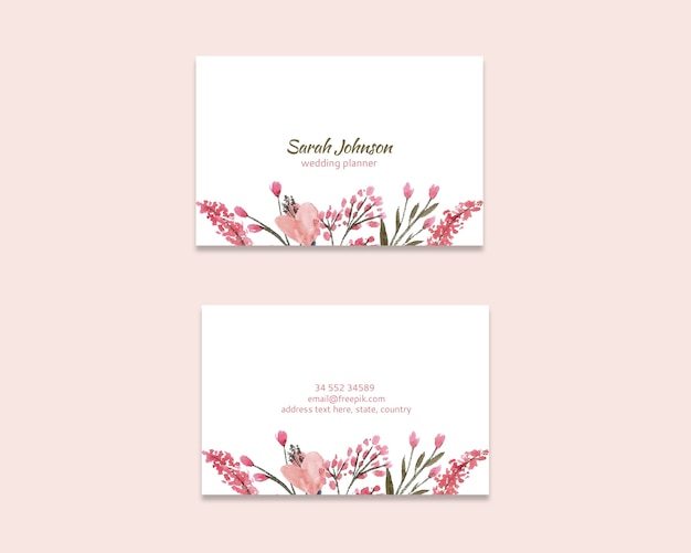 Free PSD elegant business card mockup