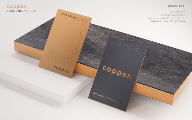 Elegant business card psd mockup