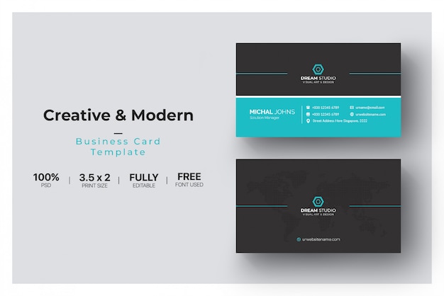 Free PSD elegant business card