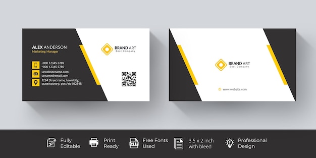 Elegant Business Card PSD Template – Free PSD Download