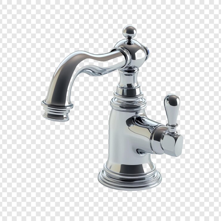 Free PSD elegant chrome bathroom faucet modern design luxury style