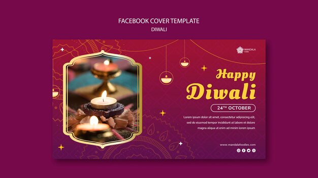 elegant diwali template design
