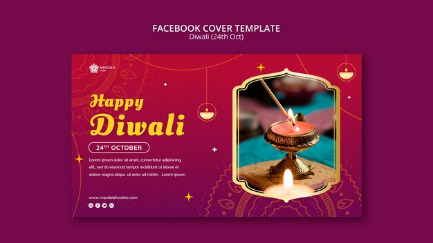 Elegant diwali template design