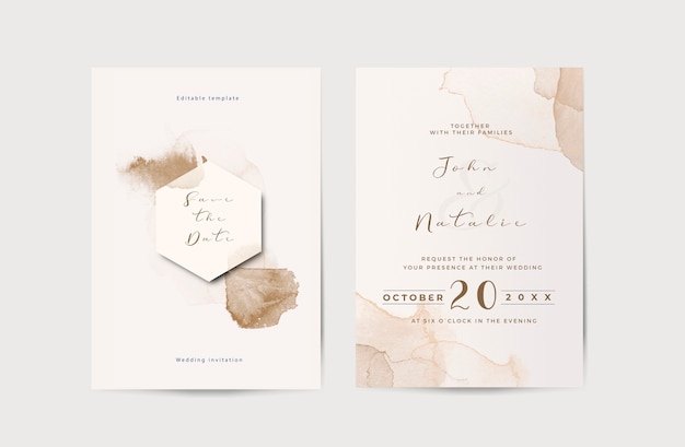 Elegant engagement wedding invitation template