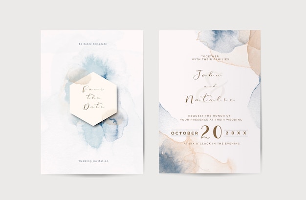 Elegant engagement wedding invitation template