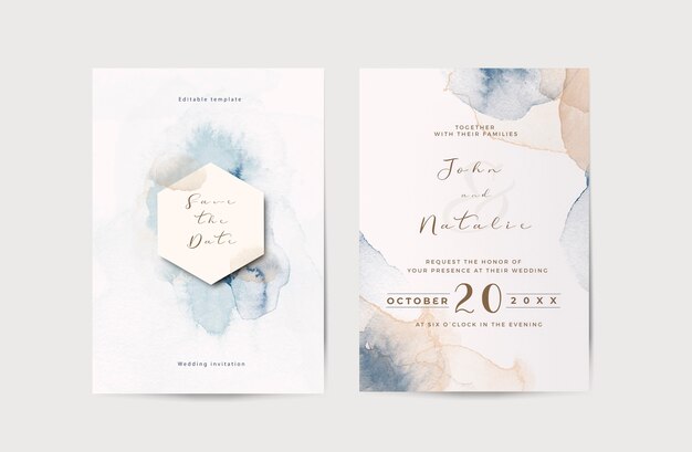 Elegant engagement wedding invitation template