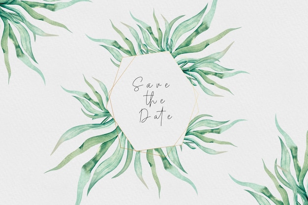 Elegant floral wedding invitation