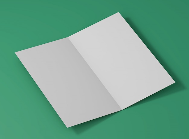 Elegant folded card studio mockup