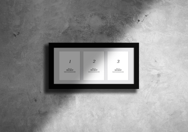 Free PSD elegant frames mock-up with shadow