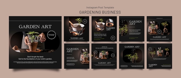 Free PSD elegant gardening template design