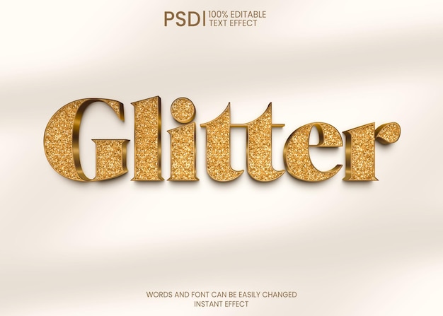 Elegant Glitter Text Effect