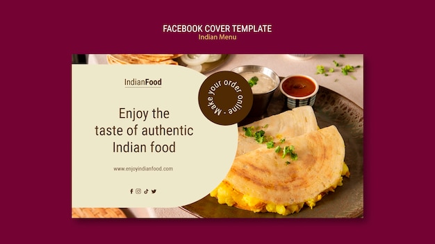 Elegant indian food template design