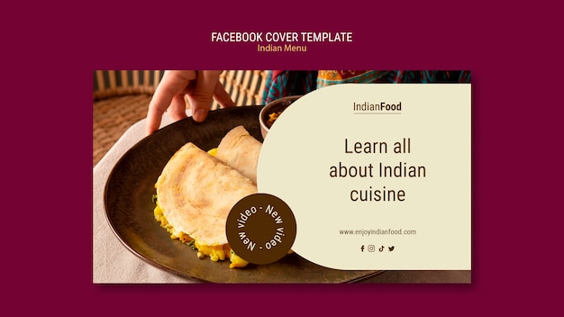 Elegant indian food template design