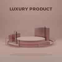 Free PSD elegant luxury podium product display
