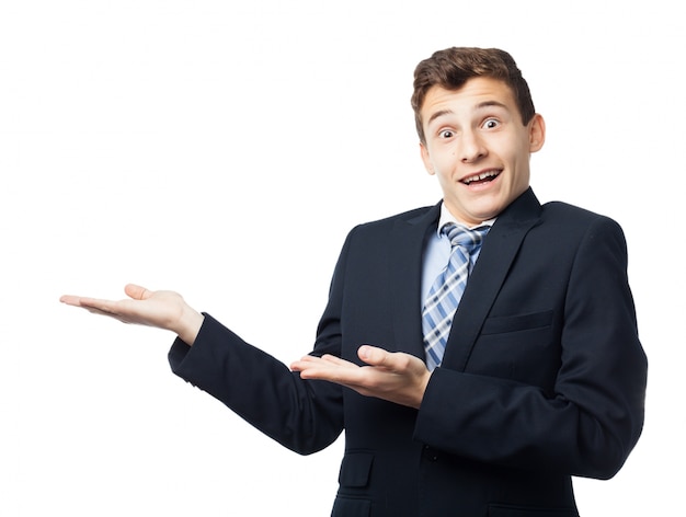 Elegant Man Pointing to the Side – Free PSD Templates Download