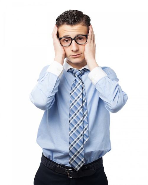 Elegant man with glasses