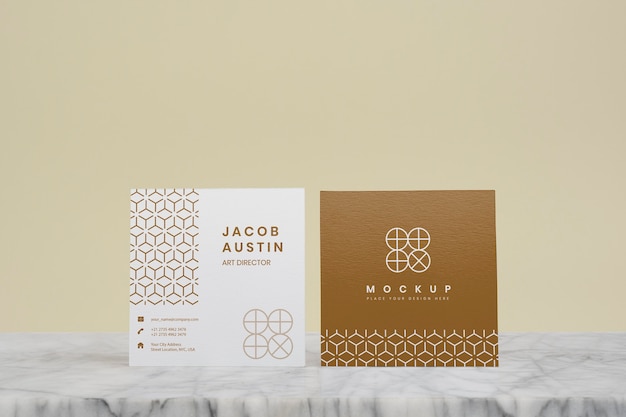 Elegant mock-up for corporate business cards composition