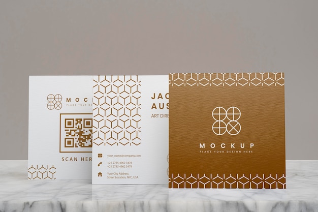 Elegant mock-up for corporate business cards composition