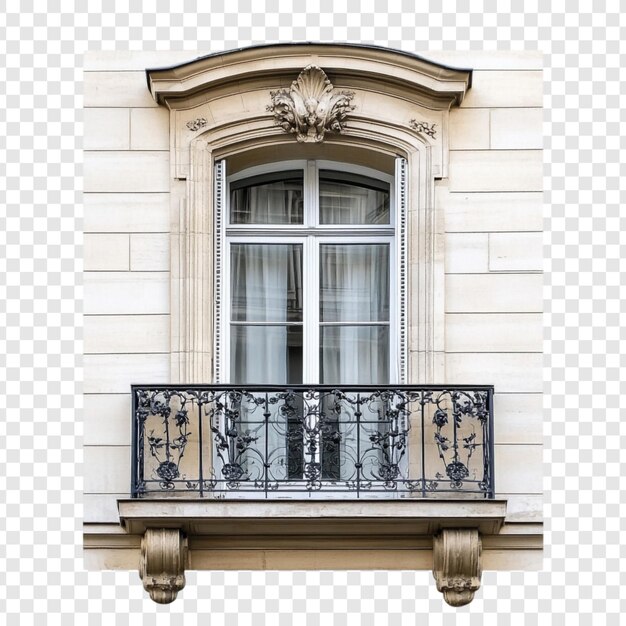 Elegant Parisian Balcony Window Architectural Charm