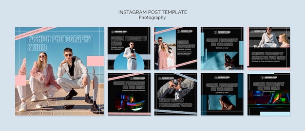 PSD gratuito design elegante del modello di fotografia