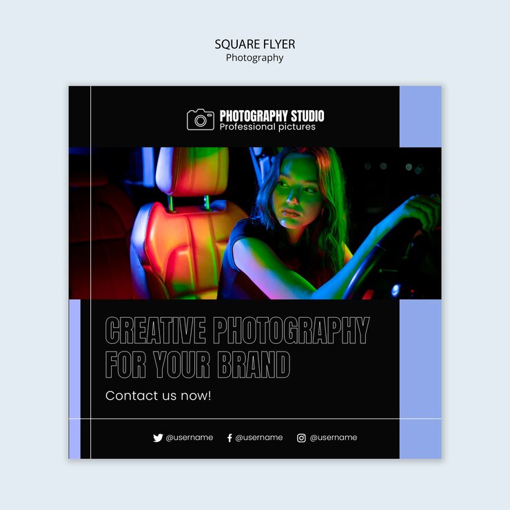 Free PSD elegant photography template design