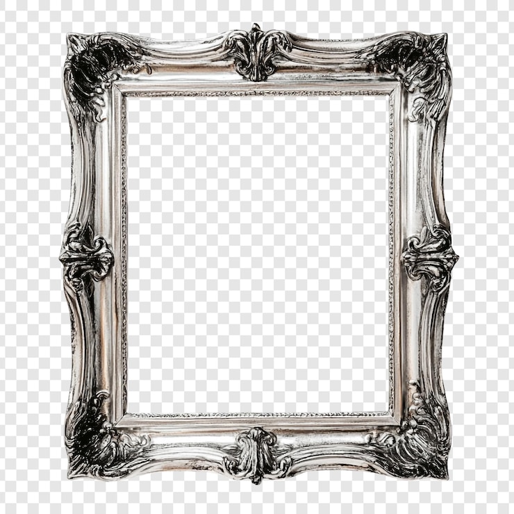 मुफ़्त PSD elegant silver frame a classic design for artwork display