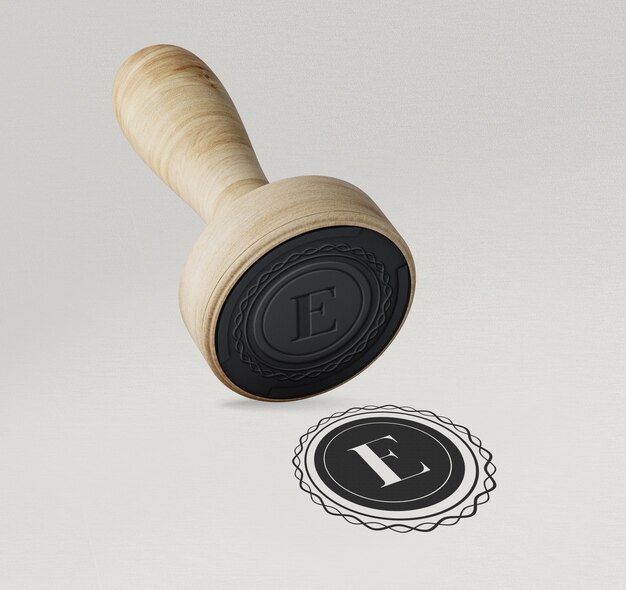 Elegant stamp or badge mockup