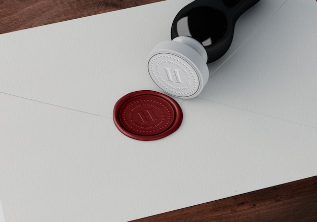 Elegant stamp or badge mockup