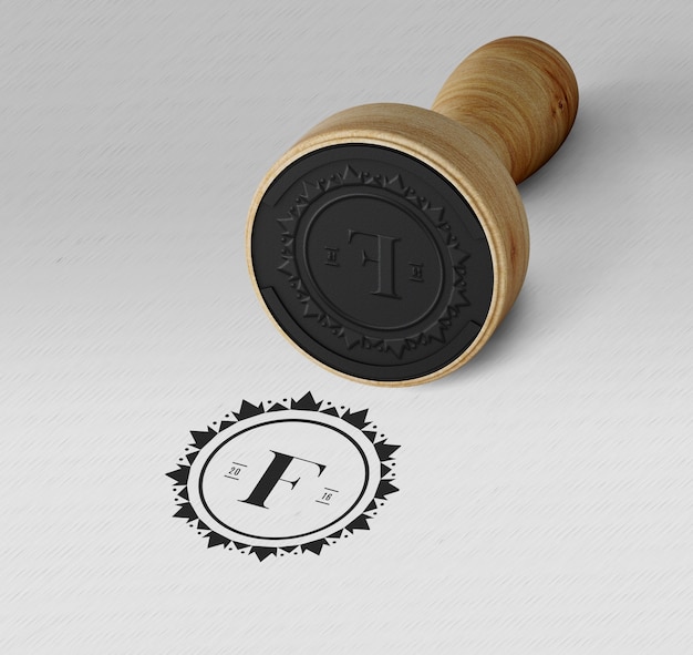 Elegant stamp or badge mockup