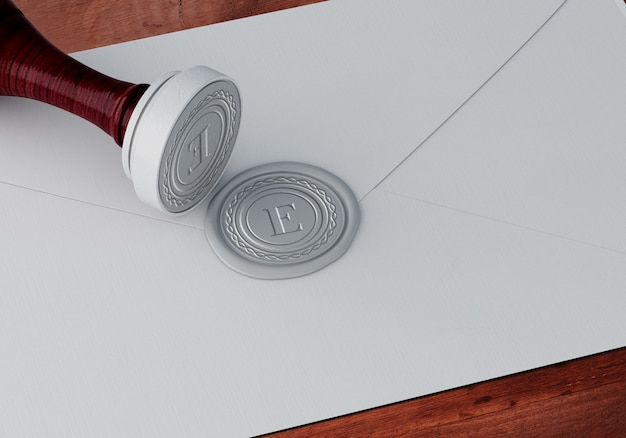 Elegant stamp or badge mockup