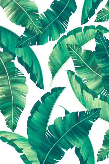 Elegant Tropical Print with Beautiful Leaves