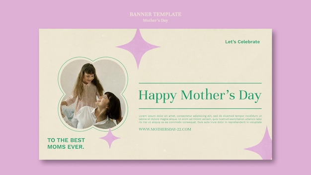 elegant uk mother's day banner template