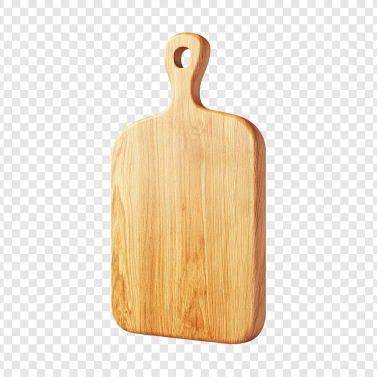 Free PSD elegant wooden cutting board ready for cooking delicious meals