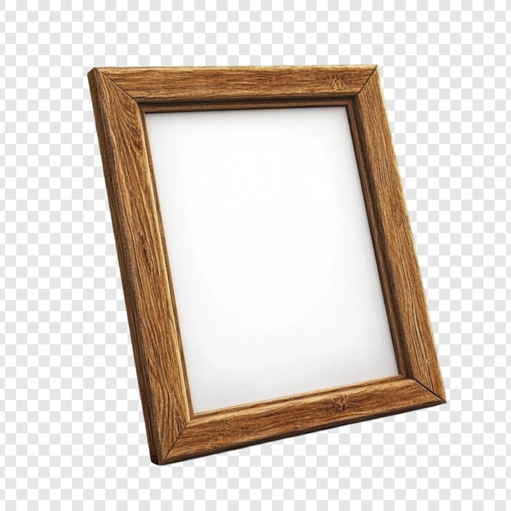 Free PSD elegant wooden frame a blank canvas for memories