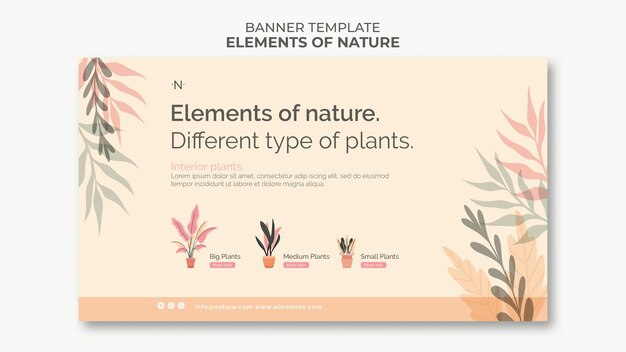Elements of nature banner template