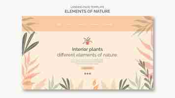 Free PSD elements of nature landing page