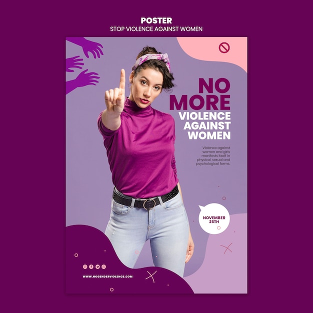 Poster sull'eliminazione della violenza contro le donne a4